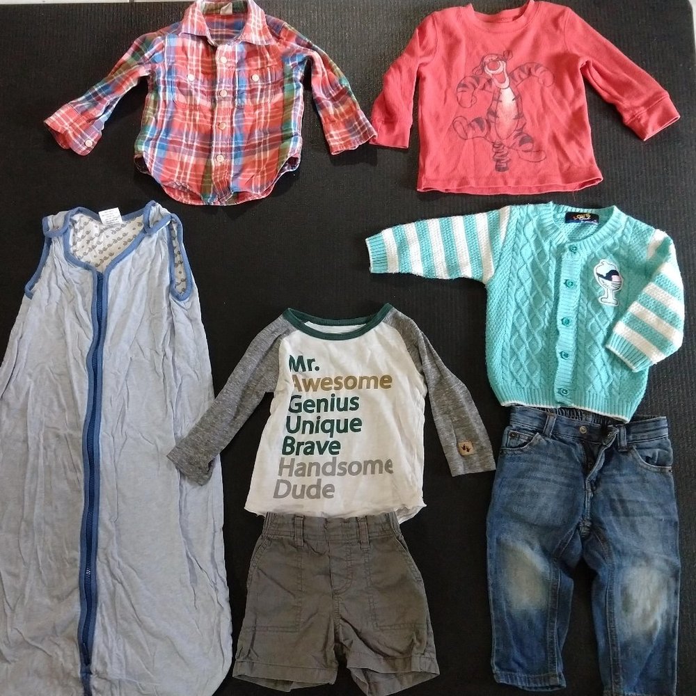 Toddler Boy Clothes Lot of 7 Sz 12-18M